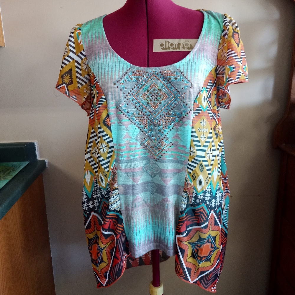 Boho Chic High Low Top
